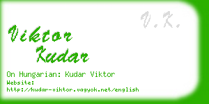 viktor kudar business card